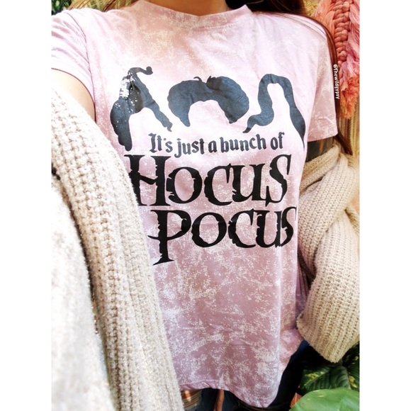 Tops - Hocus pocus acid washed slouchy tee ☕️